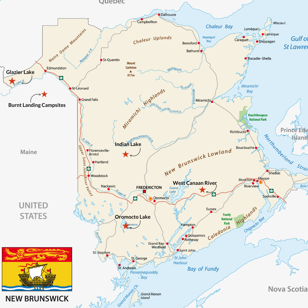 New Brunswick Recreational Lots for Lease Map Oct 2024 New Brunswick Recreational Lots for Lease Map Oct 2024